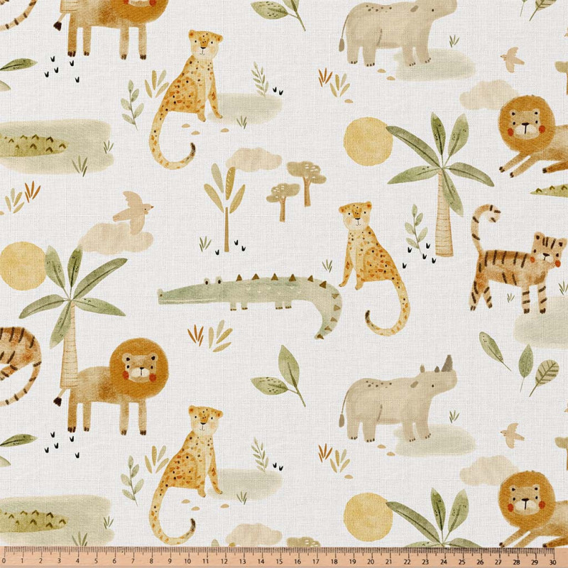 Printed Cotton SARAFOU White / Camel